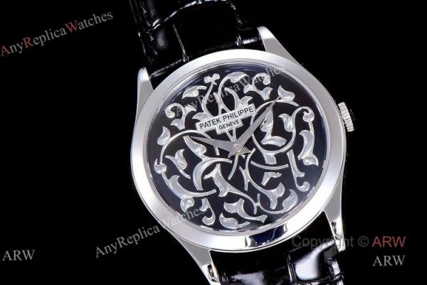New Patek Philippe 5088 Calatrava Engraved Black Dial Replica Watches New Patek Philippe 5088 Calatrava Engraved Black Dial Replica Watches