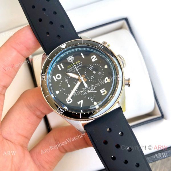 Copy Tag Heuer Autavia Flyback Chronograph Watches Orange Rubber Strap Copy Tag Heuer Autavia Flyback Chronograph Watches Orange Rubber Strap
