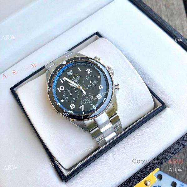 Copy Tag Heuer Autavia Flyback Stainless Steel White Dial Watches 43mm Copy Tag Heuer Autavia Flyback Stainless Steel White Dial Watches 43mm