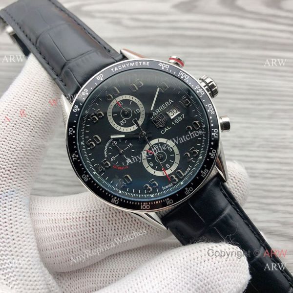 Clone TAG Heuer Carrera cal 1887 Stainless Steel Black Dial Watch Clone TAG Heuer Carrera cal 1887 Stainless Steel Black Dial Watch