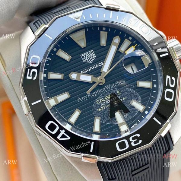 AAA Replica Tag Heuer Aquaracer Calibre 5 Blue Rubber Strap Watches AAA Replica Tag Heuer Aquaracer Calibre 5 Blue Rubber Strap Watches