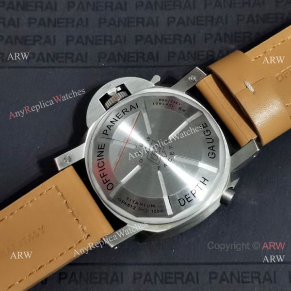 Panerai Luminor Submersible Depth Gauge Watch PAM00193 Brown Leather Strap Panerai Luminor Submersible Depth Gauge Watch PAM00193 Brown Leather Strap