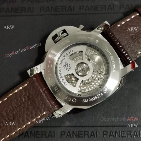 Clone Panerai Luminor GMT Gray Face Watch with Power Reserve Clone Panerai Luminor GMT Gray Face Watch with Power Reserve