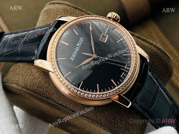 New 2021! Swiss Grade 1 Copy Audemars Piguet Jules Audemars Diamond Watch Rose Gold 41mm New 2021! Swiss Grade 1 Copy Audemars Piguet Jules Audemars Diamond Watch Rose Gold 41mm
