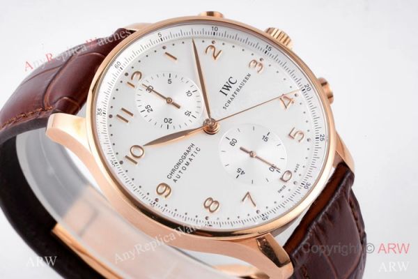 ZF Factory V2 Version IWC Portuguese Chronograph Watch Rose Gold White Dial ZF Factory V2 Version IWC Portuguese Chronograph Watch Rose Gold White Dial