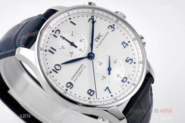 Swiss Grade One Copy IWC Portuguese ZF Factory V2 ETA7750 Watch IW371417 Blue Arabic Markers Swiss Grade One Copy IWC Portuguese ZF Factory V2 ETA7750 Watch IW371417 Blue Arabic Markers