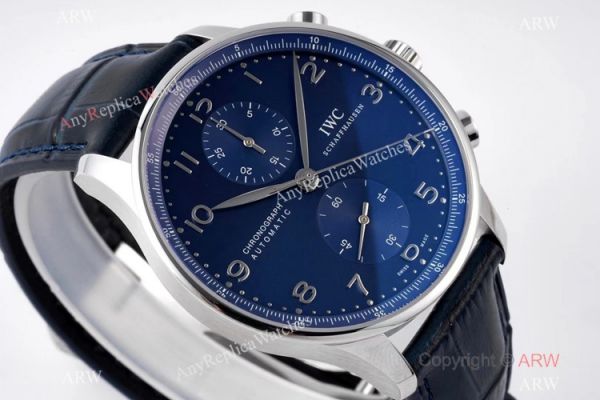 High-end Replica ZF Factory V2 IWC Portuguese Chronograph Watch Blue Dial High-end Replica ZF Factory V2 IWC Portuguese Chronograph Watch Blue Dial