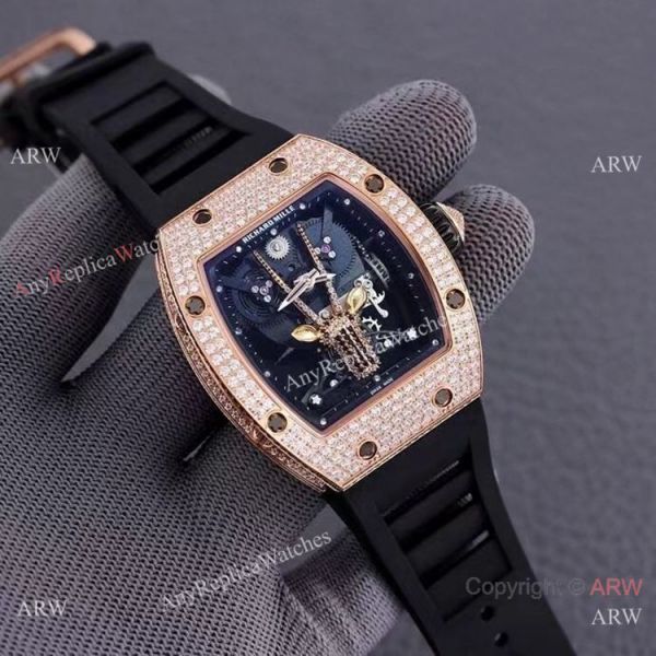 Swiss Quality Replica Richard Mille Goat Mask Automatic Watches Rose Gold Swiss Quality Replica Richard Mille Goat Mask Automatic Watches Rose Gold