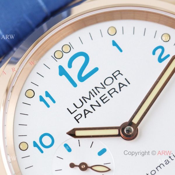 (VS) Swiss Panerai Luminor PAM756 Rose Gold White Face Watch (VS) Swiss Panerai Luminor PAM756 Rose Gold White Face Watch