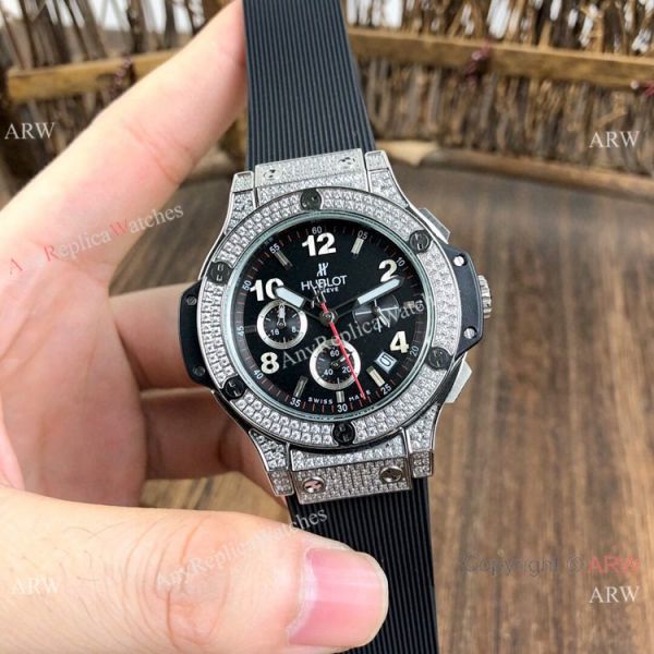 Hublot Big Bang Evolution 36mm Lady Watches Diamond Case Blue Dial Hublot Big Bang Evolution 36mm Lady Watches Diamond Case Blue Dial