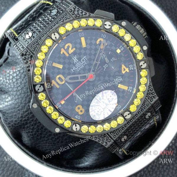 Swiss Copy Hublot Big Bang Evolution Yellow Diamond Watch 7750 Chronograph Movement Swiss Copy Hublot Big Bang Evolution Yellow Diamond Watch 7750 Chronograph Movement