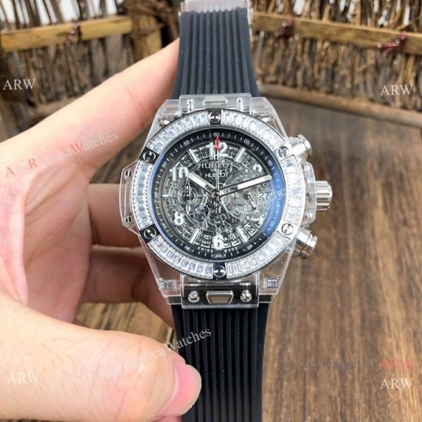 Big Bang Unico Diamond Bezel Hublot Transparent Watch New Replica Big Bang Unico Diamond Bezel Hublot Transparent Watch New Replica