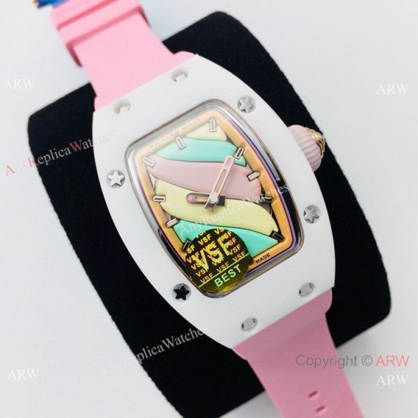 VSF Richard Mille AAA RM 07-03 Marshmallow BonBon Watch Pink Rubber Strap VSF Richard Mille AAA RM 07-03 Marshmallow BonBon Watch Pink Rubber Strap