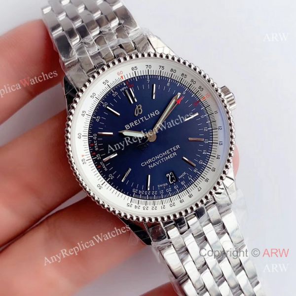 Swiss Replica Breitling Navitimer 1 Stainless Steel Blue Dial Watch 38mm Swiss Replica Breitling Navitimer 1 Stainless Steel Blue Dial Watch 38mm