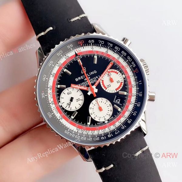 Swiss Replica Breitling Navitimer B01 Swissair Limited Edition A7750 Watch SS Black Dial Swiss Replica Breitling Navitimer B01 Swissair Limited Edition A7750 Watch SS Black Dial