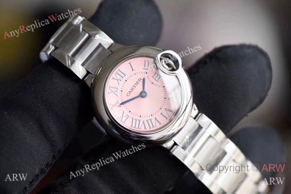 V6 Factory Copy Cartier Ballon Bleu Pink Face 28mm Ladies Watch V6 Factory Copy Cartier Ballon Bleu Pink Face 28mm Ladies Watch