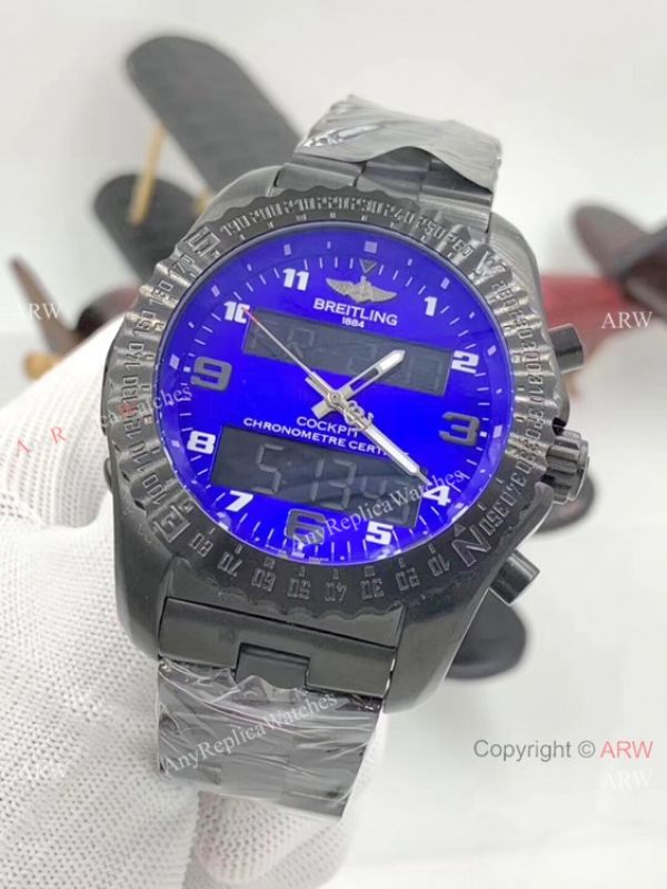 New Style Breitling Cockpit B50 Copy Watches Black Steel White Face New Style Breitling Cockpit B50 Copy Watches Black Steel White Face