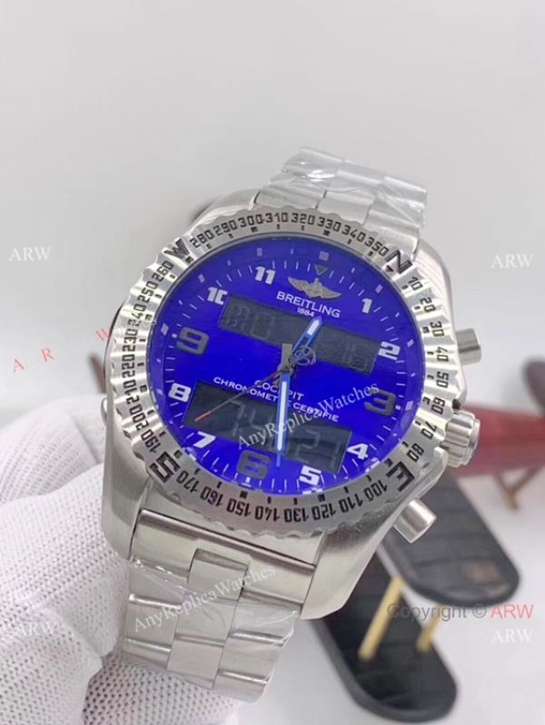 New Replica Breitling Cockpit B50 Watches Stainless Steel Blue Hands New Replica Breitling Cockpit B50 Watches Stainless Steel Blue Hands