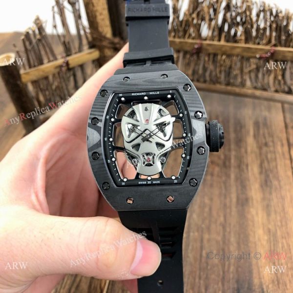 Swiss Quality Richard Mille RM52-06 Rose Gold SKULL Dial Watches Carbon Case Swiss Quality Richard Mille RM52-06 Rose Gold SKULL Dial Watches Carbon Case