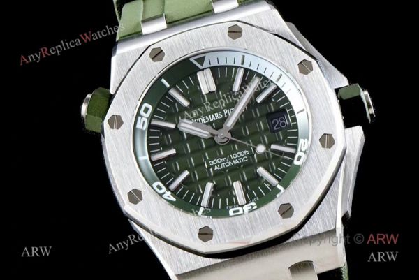 New JF Factory Audemars Piguet Royal Oak Offshore Diver 15710 Green Dial Watch Replica New JF Factory Audemars Piguet Royal Oak Offshore Diver 15710 Green Dial Watch Replica