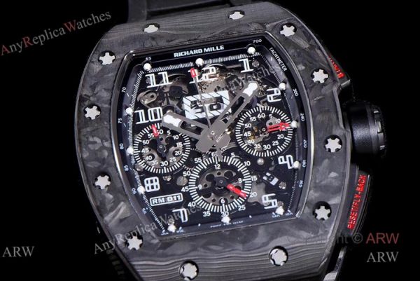 KV Factory Swiss Replica Richard Mille RM 011 All Black Carbon Watch KV Factory Swiss Replica Richard Mille RM 011 All Black Carbon Watch