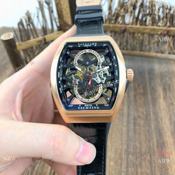 New Copy Franck Muller Vanguard Yachting Anchor Watch Rose Gold Skeleton Dial New Copy Franck Muller Vanguard Yachting Anchor Watch Rose Gold Skeleton Dial