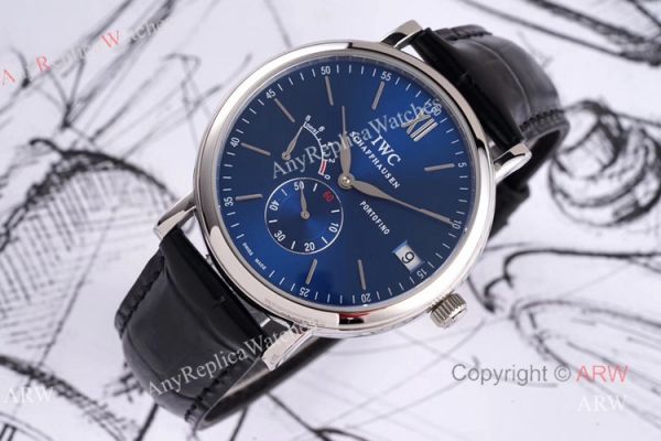 Swiss Replica IWC Portofino 8 Days Power Reserve Blue Dial Men Watch Swiss Replica IWC Portofino 8 Days Power Reserve Blue Dial Men Watch