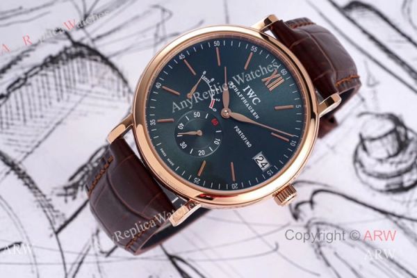 Swiss Replica IWC Portofino Green Dial Rose Gold Watch Best Iwc Portofino 8 Days Power Reserve For Men Swiss Replica IWC Portofino Green Dial Rose Gold Watch Best Iwc Portofino 8 Days Power Reserve For Men