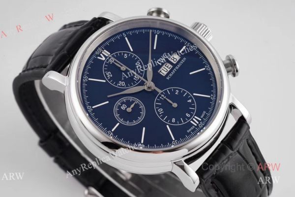 Swiss Replica IWC Portofino 150 Years Black Chronograph Watch For Men Swiss Replica IWC Portofino 150 Years Black Chronograph Watch For Men