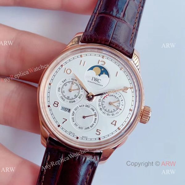 V9 Factory Replica IWC Portugieser Perpetual Calendar 41mm Rose Gold White Dial Moonphase Watch V9 Factory Replica IWC Portugieser Perpetual Calendar 41mm Rose Gold White Dial Moonphase Watch