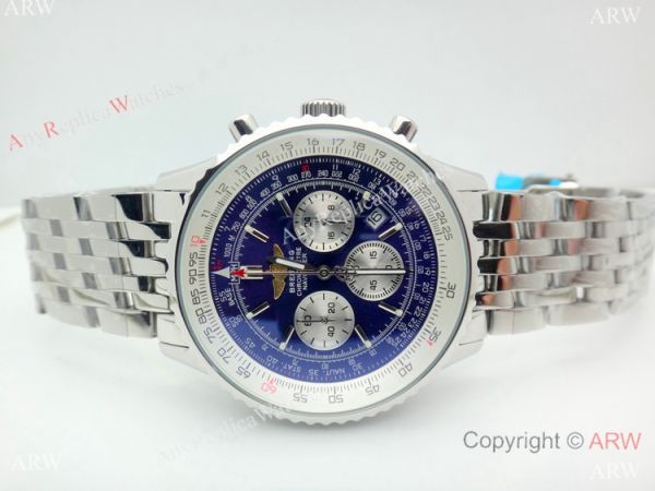 Breitling Navitimer 46MM Watch Stainless Steel Blue Chronograph Dial Breitling Navitimer 46MM Watch Stainless Steel Blue Chronograph Dial