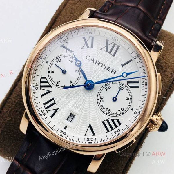(GZF) 1:1 New Faux Cartier Ronde De Cartier Chronograph Watch 40mm (GZF) 1:1 New Faux Cartier Ronde De Cartier Chronograph Watch 40mm