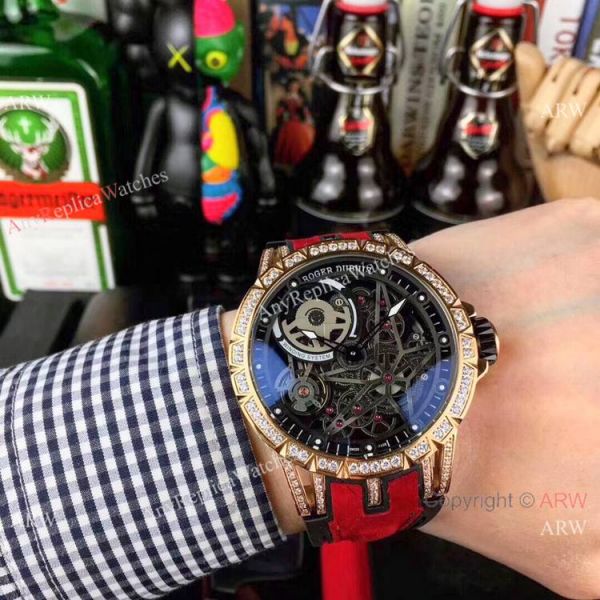 New Copy Roger Dubuis Excalibur Automatic Skeleton Watch Rose Gold Diamond New Copy Roger Dubuis Excalibur Automatic Skeleton Watch Rose Gold Diamond