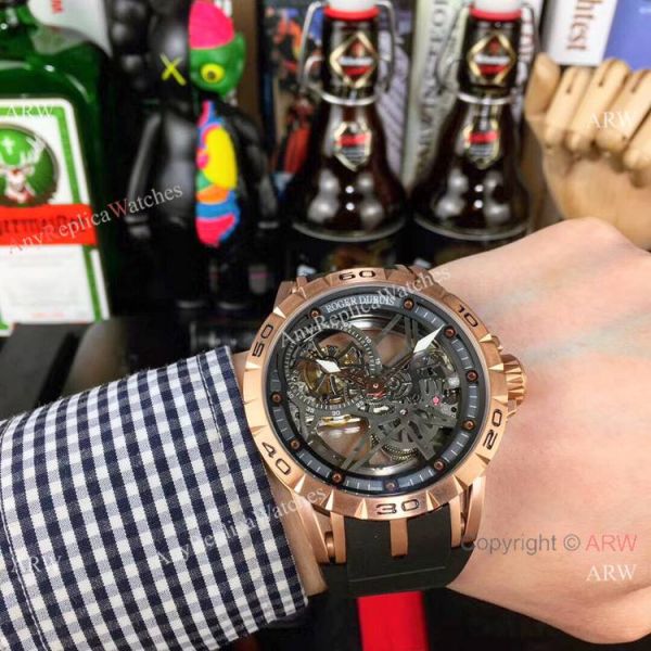 Roger Dubuis Excalibur Spider Rose Gold Skeleton Watches Replica Roger Dubuis Excalibur Spider Rose Gold Skeleton Watches Replica