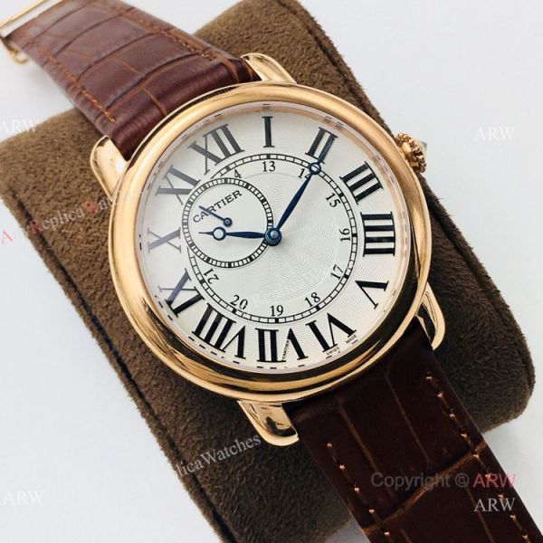 (EGF) New Replica Ronde De Cartier White Dial Rose Gold Automatic Watch 40mm (EGF) New Replica Ronde De Cartier White Dial Rose Gold Automatic Watch 40mm