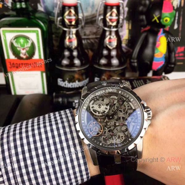 Roger Dubuis Excalibur Spider Men Watches Rose Gold Skeleton Face Roger Dubuis Excalibur Spider Men Watches Rose Gold Skeleton Face