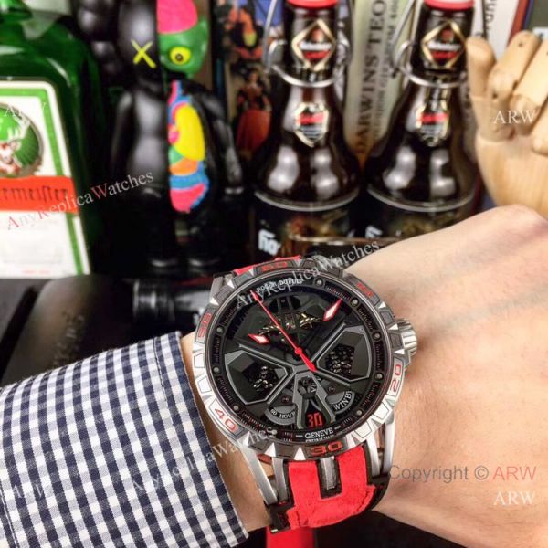 New Replica Roger Dubuis Lamborghini Huracan Watch Titanium Orange Gummy Strap New Replica Roger Dubuis Lamborghini Huracan Watch Titanium Orange Gummy Strap