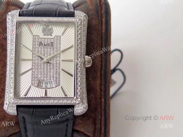 Swiss Replica Piaget Emperador Silver Diamond Watch For Men Swiss Replica Piaget Emperador Silver Diamond Watch For Men