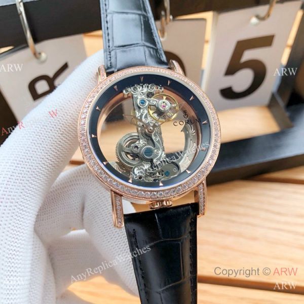 Copy Corum Bridge Transparent Dial Corum Watch Diamond Bezel Rose Gold Copy Corum Bridge Transparent Dial Corum Watch Diamond Bezel Rose Gold
