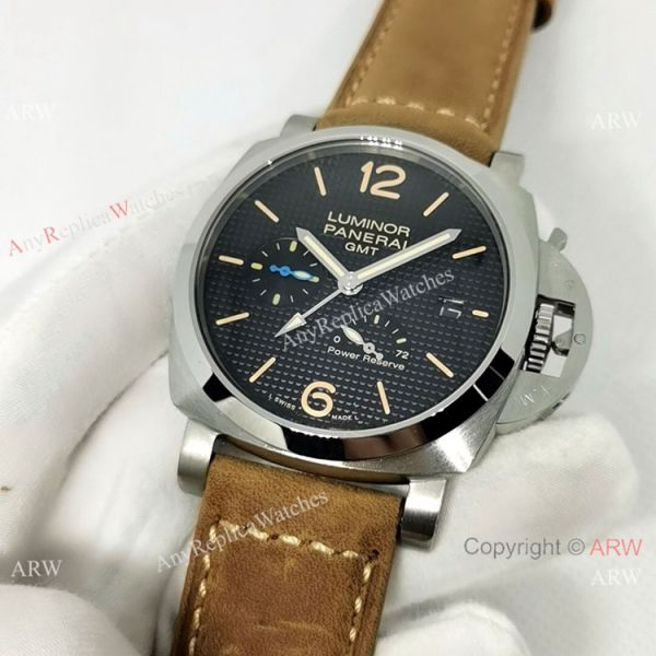 Copy Panerai Luminor GMT Pam1537 Watch 44mm SS Power Reserve Face Copy Panerai Luminor GMT Pam1537 Watch 44mm SS Power Reserve Face