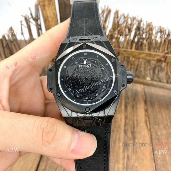Best Replica Hublot Big Bang Sang Bleu II Watches Blacksteel Blue Gummy Strap Best Replica Hublot Big Bang Sang Bleu II Watches Blacksteel Blue Gummy Strap