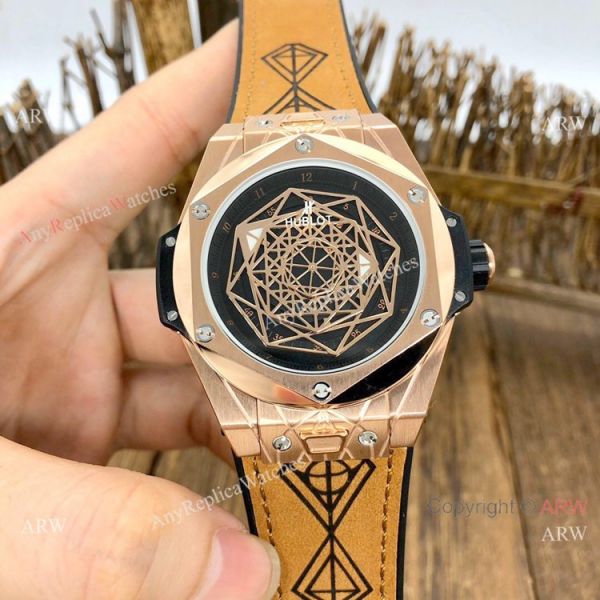 Top Quality Hublot Big Bang Sang Bleu II Watches Black Face Rose Gold Top Quality Hublot Big Bang Sang Bleu II Watches Black Face Rose Gold