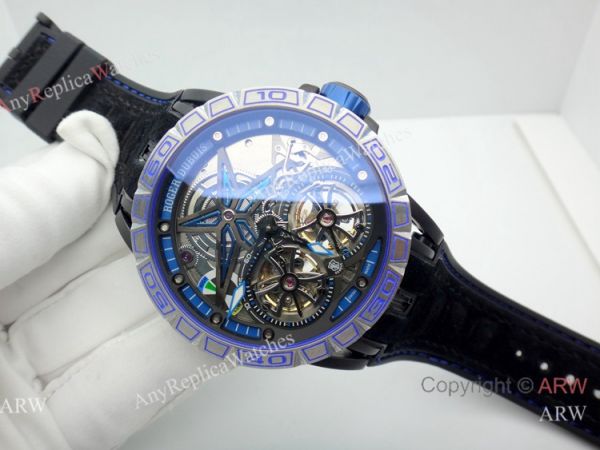 Newest Replica Roger Dubuis Excalibur Double Tourbillon Watch Men Size Newest Replica Roger Dubuis Excalibur Double Tourbillon Watch Men Size