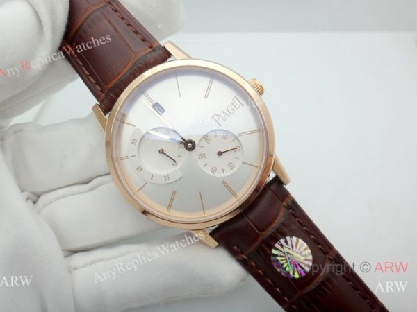 Rose Gold Piaget Altiplano Replica Watch Brown Leather Strap Rose Gold Piaget Altiplano Replica Watch Brown Leather Strap