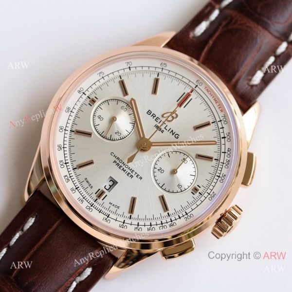 GF Factory Breitling Premier Chronograph B01 Watch A7750 Rose Gold GF Factory Breitling Premier Chronograph B01 Watch A7750 Rose Gold