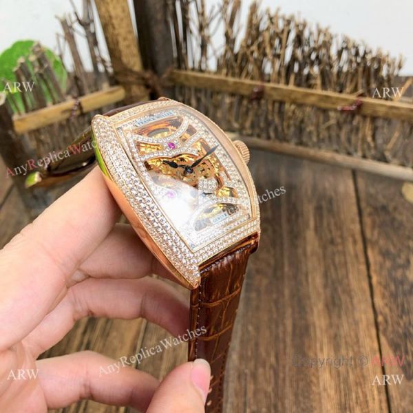 Copy Franck Muller Geneve Skeleton Watch Rose Gold Diamond Copy Franck Muller Geneve Skeleton Watch Rose Gold Diamond