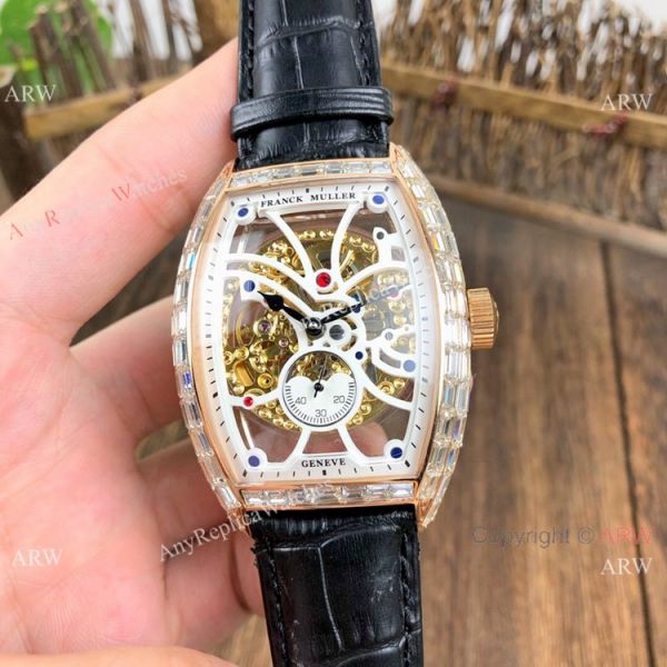 New Copy Franck Muller Cintree Curvex Skeleton Diamond Baguette Watches New Copy Franck Muller Cintree Curvex Skeleton Diamond Baguette Watches