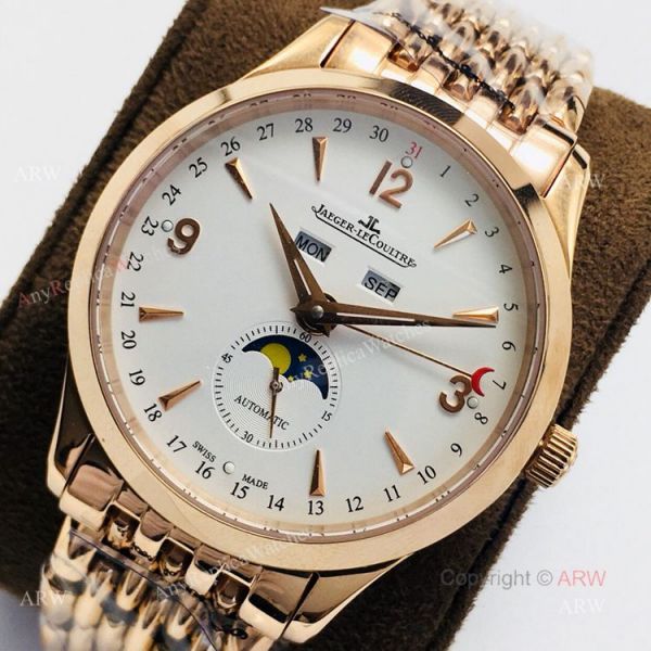 (JLF) New Replica Jaeger-Lecoultre Moonphase Rose Gold Automatic Watch 40mm (JLF) New Replica Jaeger-Lecoultre Moonphase Rose Gold Automatic Watch 40mm