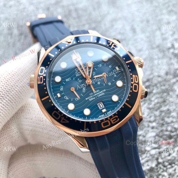 Omega Seamaster 300M Chronograph 2-Tone Rose Gold Omega Clone Watch Omega Seamaster 300M Chronograph 2-Tone Rose Gold Omega Clone Watch