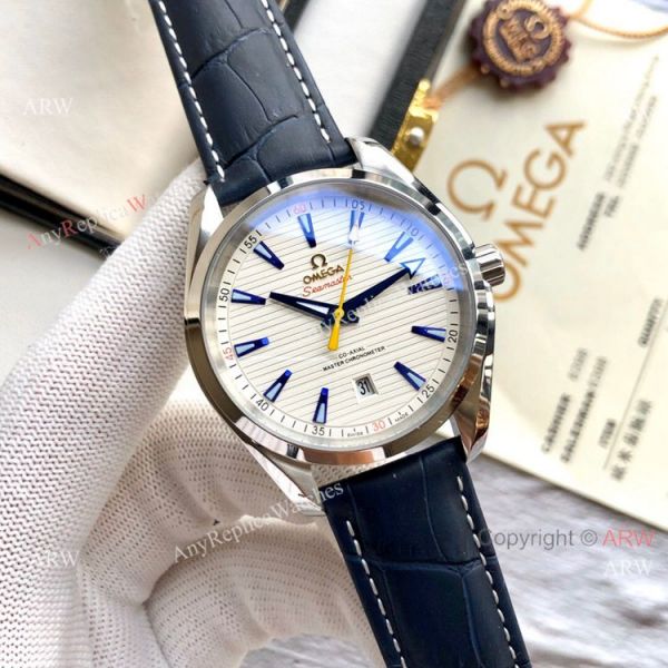 Best Quality Omega Seamaster Aqua Terra Copy Watches Brown Leather Strap Best Quality Omega Seamaster Aqua Terra Copy Watches Brown Leather Strap